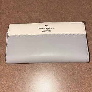 Kate Spade Elegant Cream and Gray Clutch